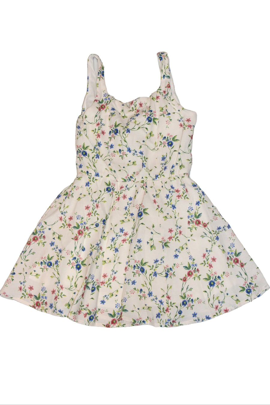 Floral dress on a wooden surface