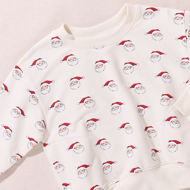 close up of the santa print 