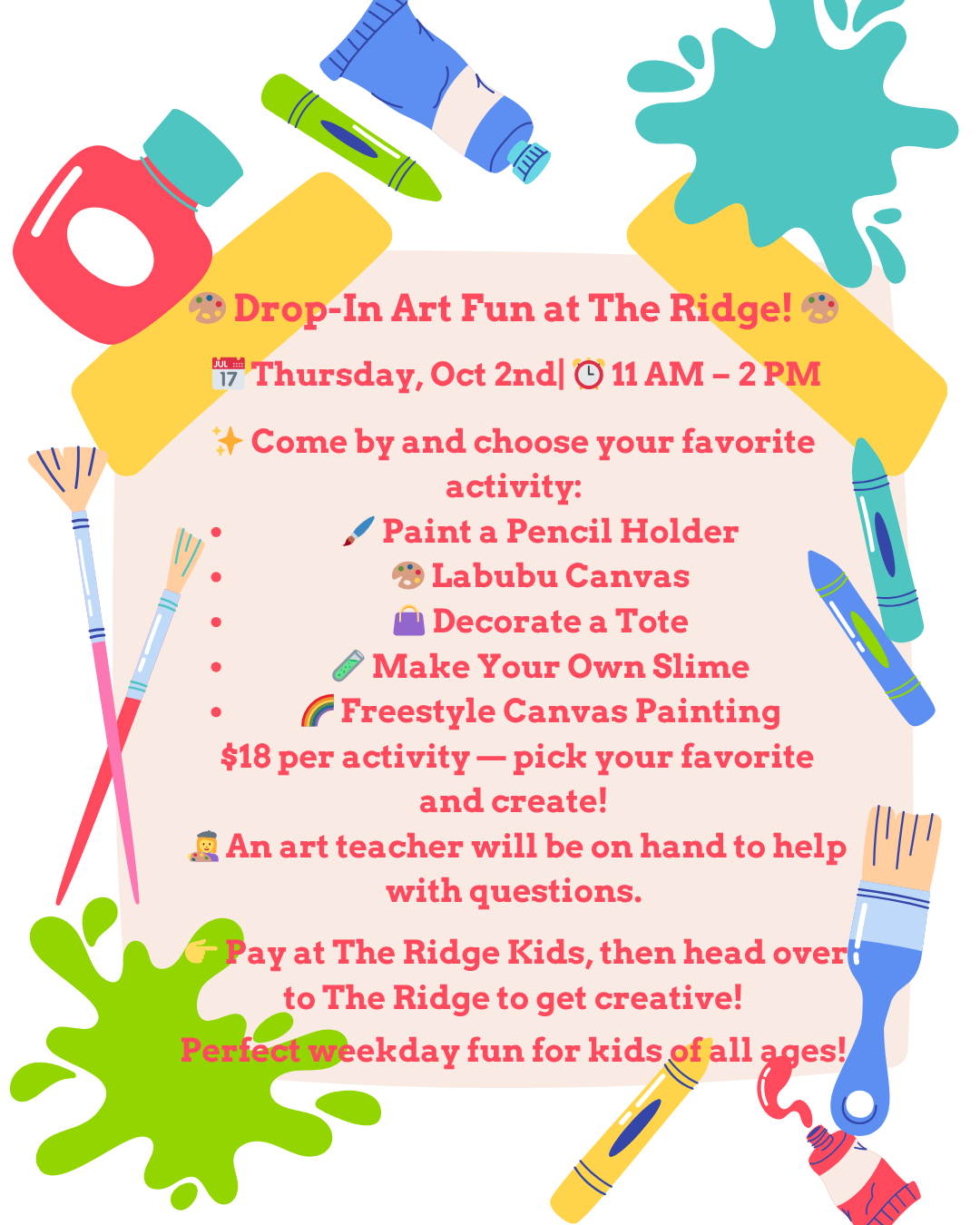 Event | Drop In Event | Thursday, October 2nd