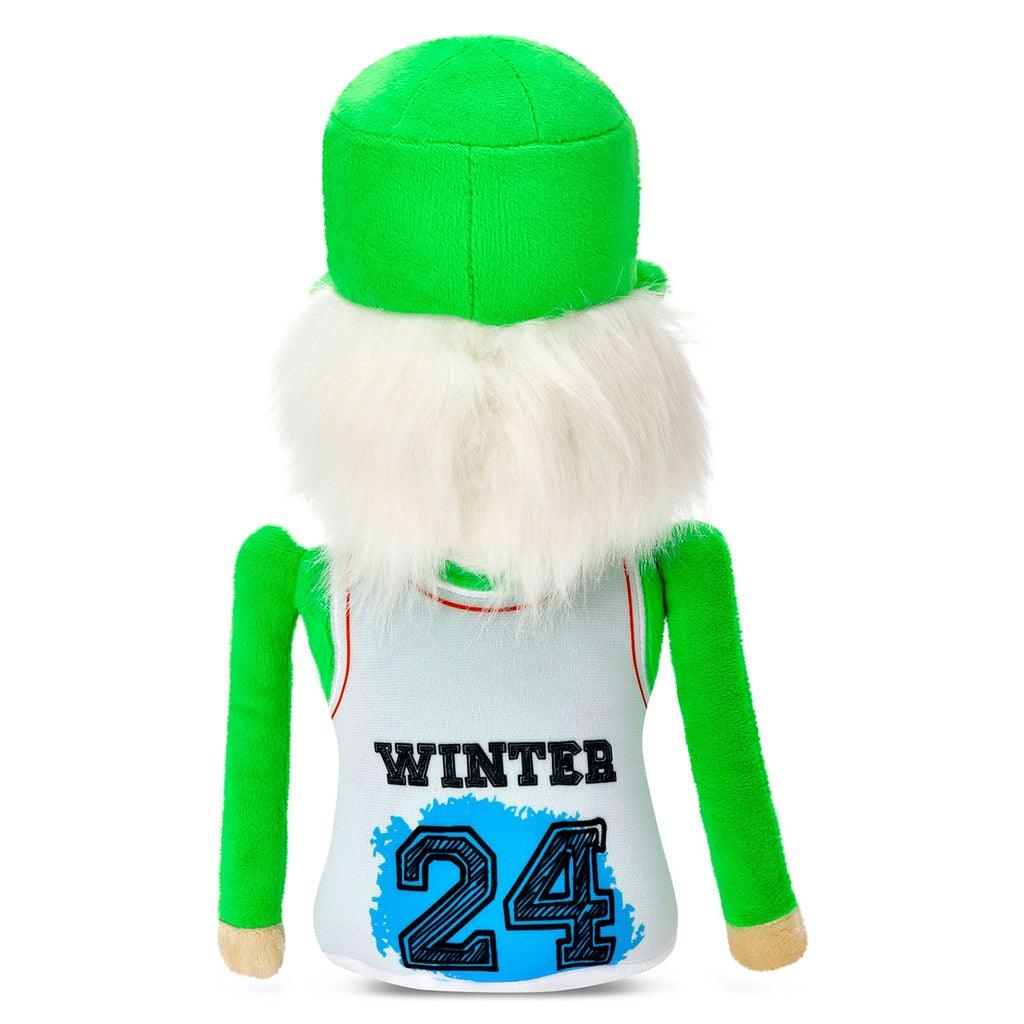 Corey Paige Ballin Nutcracker Plush that is in green with jersey that states Winter.