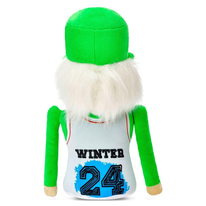 Corey Paige Ballin Nutcracker Plush that is in green with jersey that states Winter.