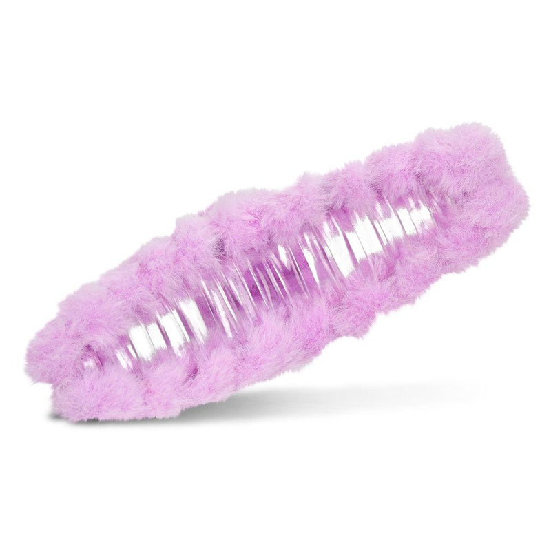 picture showing the lavender clip and the bottom of the clip showing the teeth. 