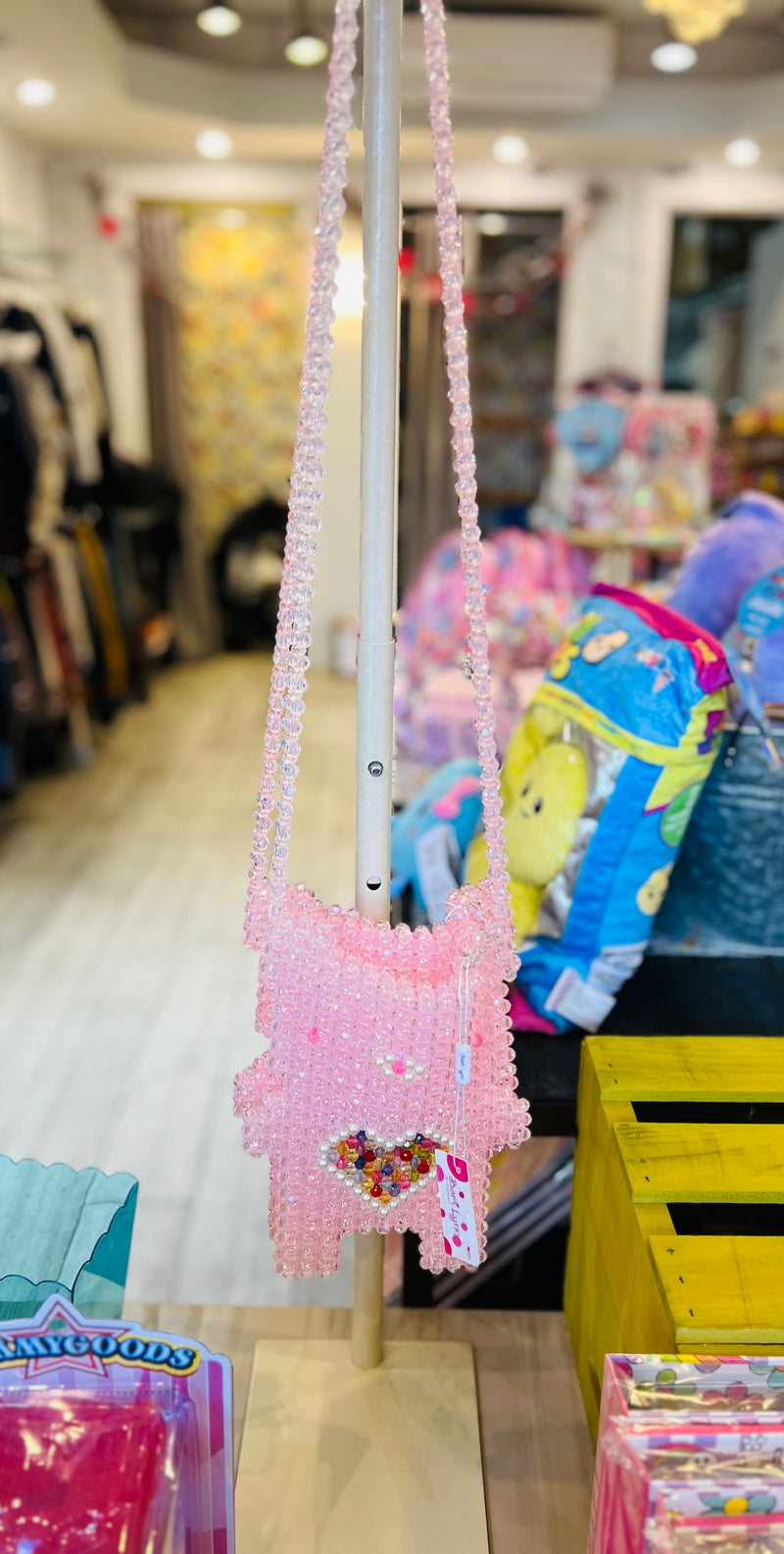 Girls Handbag | Gummy Bear - Pink Beaded | Bari Lynn Accessories
