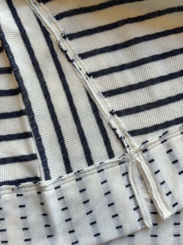 Tween Sweater | Cropped Sweater - Indigo Storm Stripe | Tenly