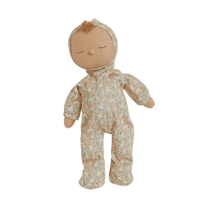 soft cozy doll wearing floral pajamas 