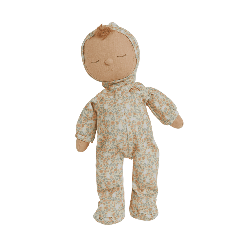 soft cozy doll wearing floral pajamas 
