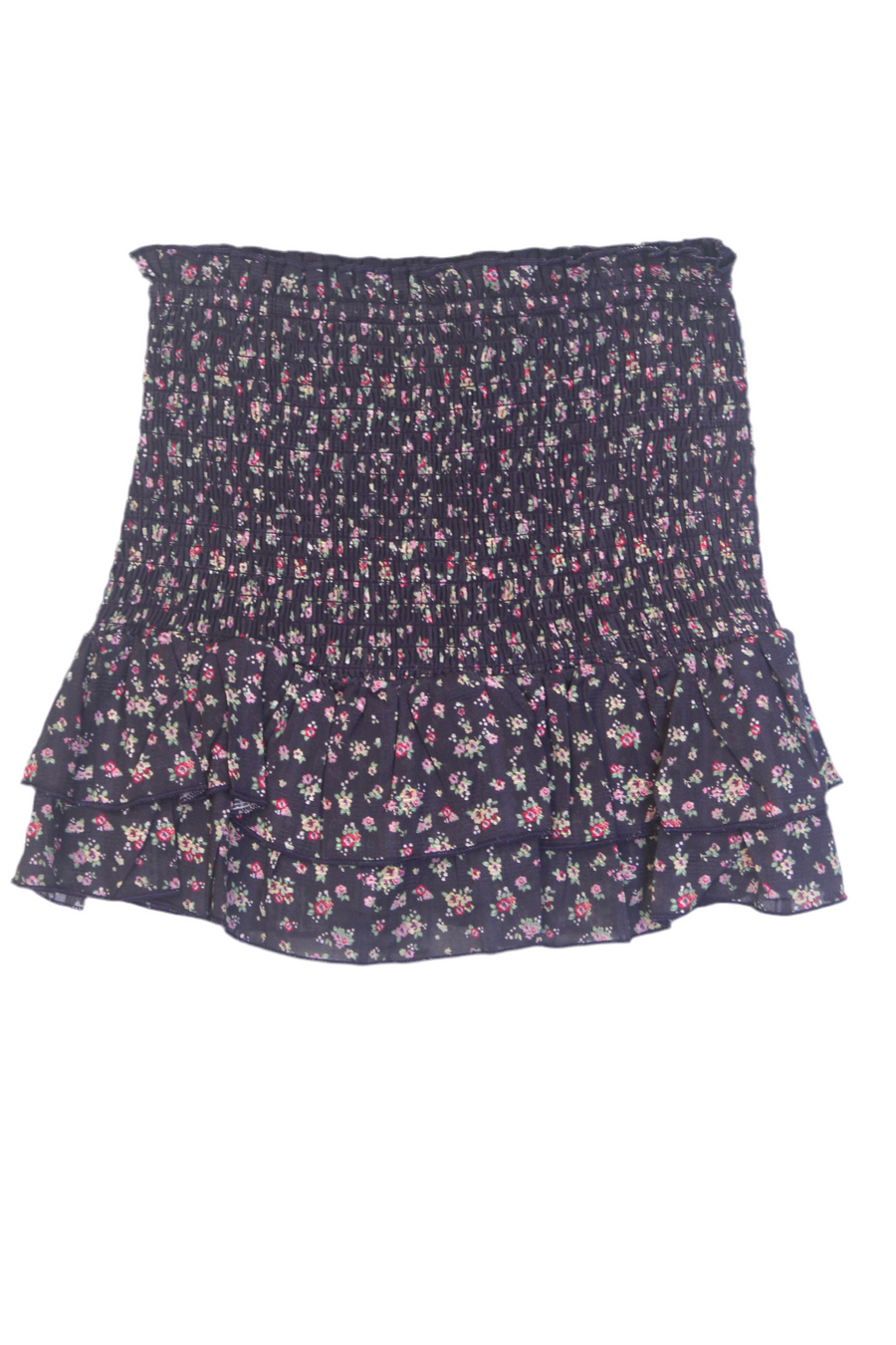 Floral patterned skirt on a white background