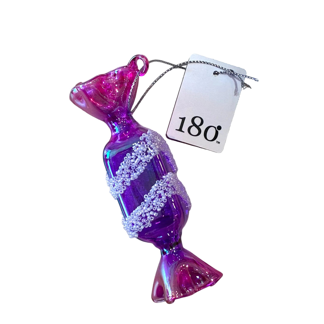 Holiday Ornament | Iridescent Candy Glass Ornaments- Assorted | One hundred 80 degrees