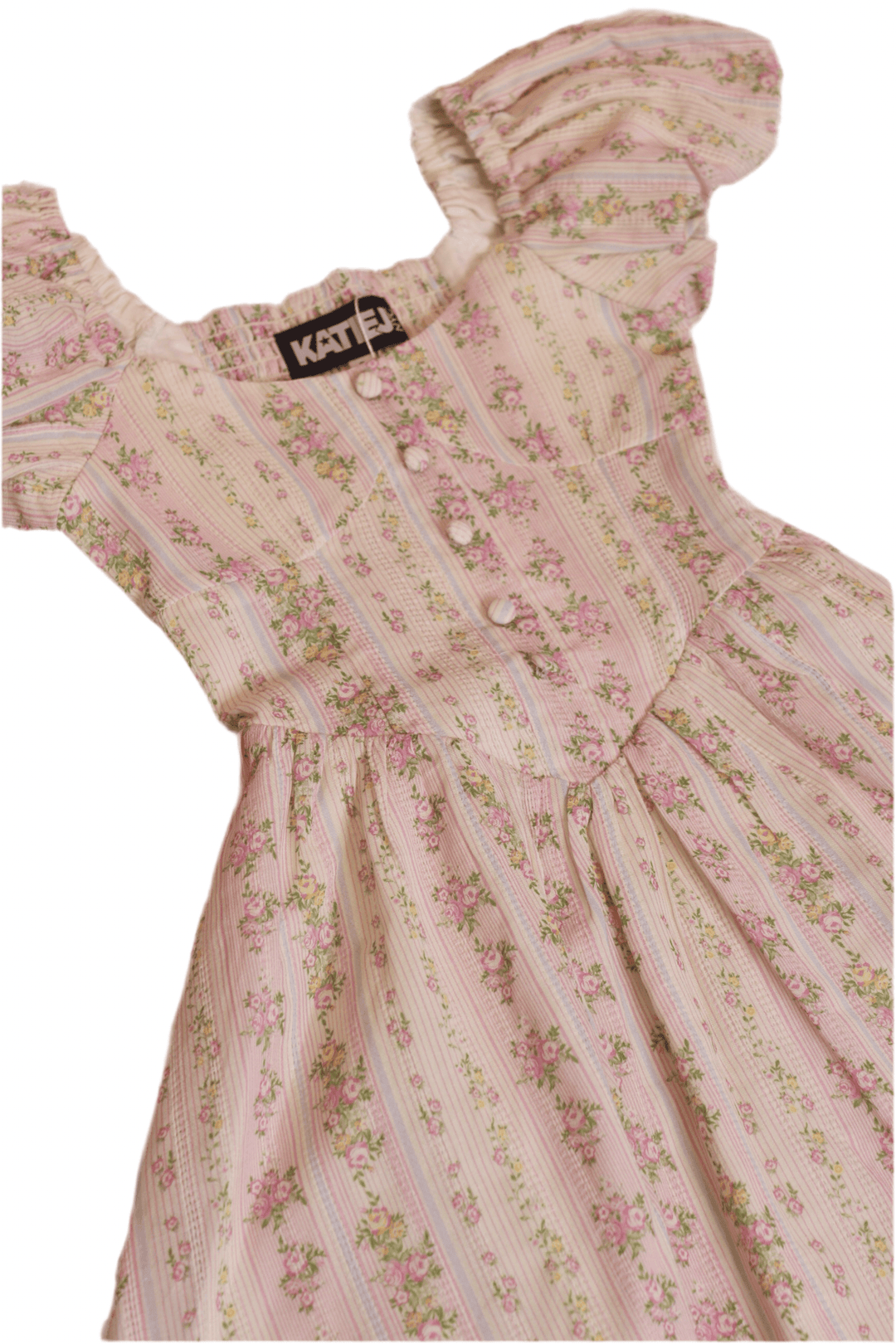 Tween Dresses | Greta Dress - Shabby Floral Stripe | Katie J NYC