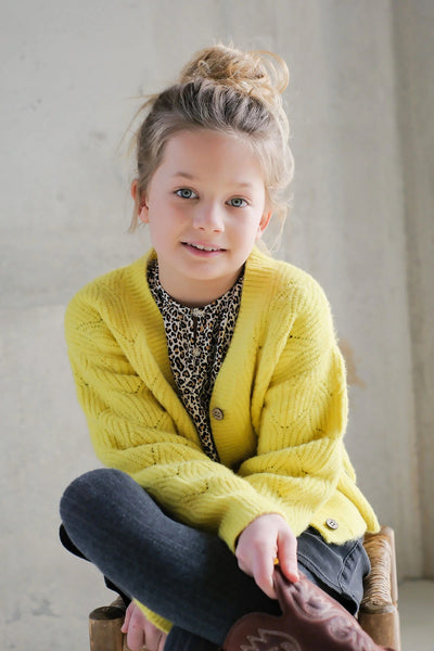 Lemon Deau V-Neck Cardigan from Like Flo.