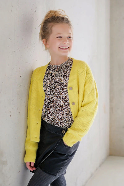 Lemon Deau V-Neck Cardigan from Like Flo.