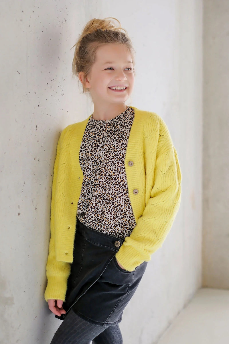 Lemon Deau V-Neck Cardigan from Like Flo.