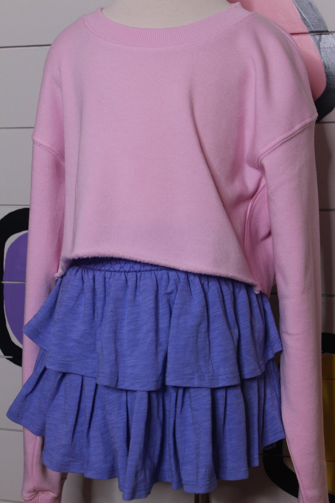 Tween Sweater | Super Crop Sweatshirt- Baby Pink | Katie J NYC