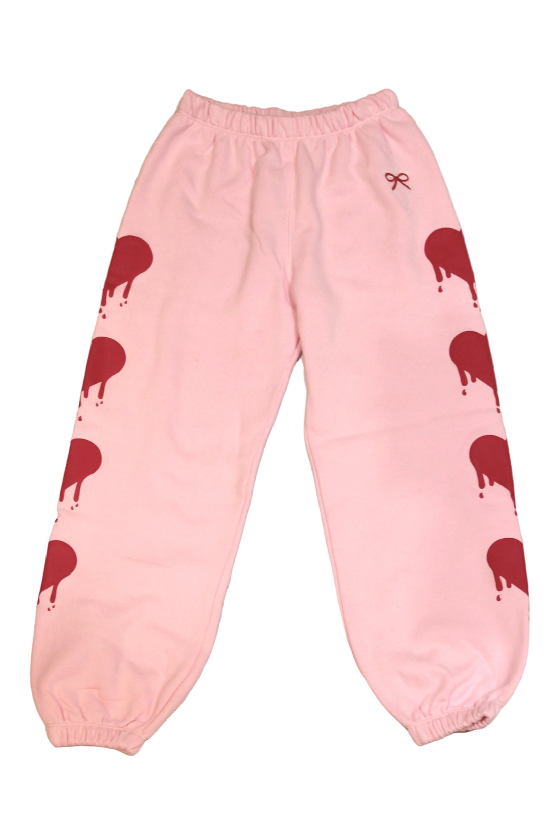 Tween Bottoms | Shane Sweatpants - Valentines True Pink/Red | Katie J NYC
