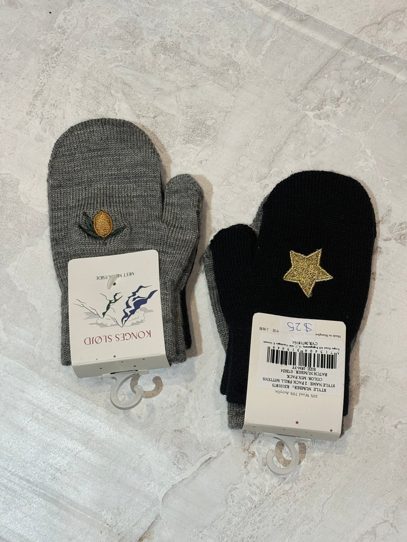 Hat | 2 Pack Mittens - Navy | Konges Slojd