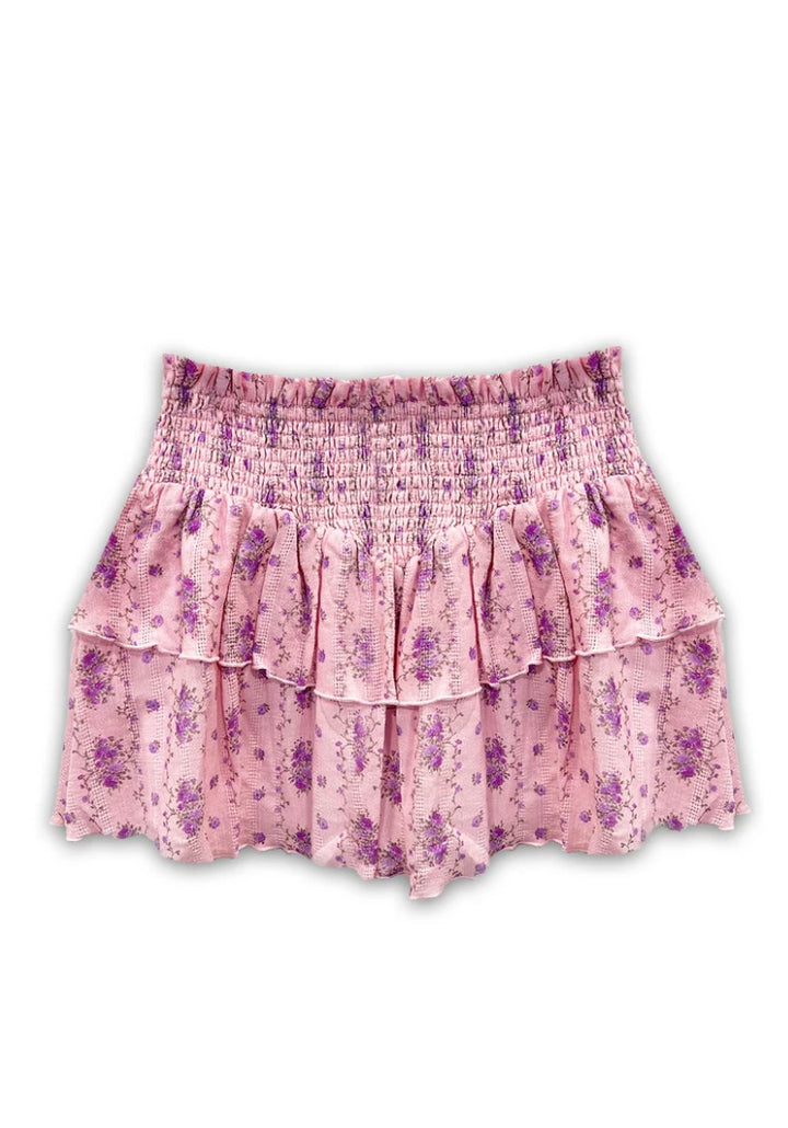 Tween Bottoms | Bianca Skirt- Violet Stripe Floral | Katie J NYC