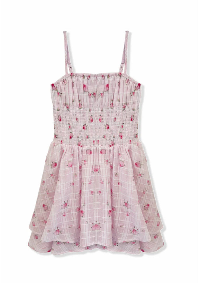 Tween Dresses | Perry- Pink Rosebud Plaid | Katie J NYC