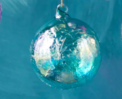 Holiday Ornaments | Ripple Iridescent Ball - assorted | 180 Degrees
