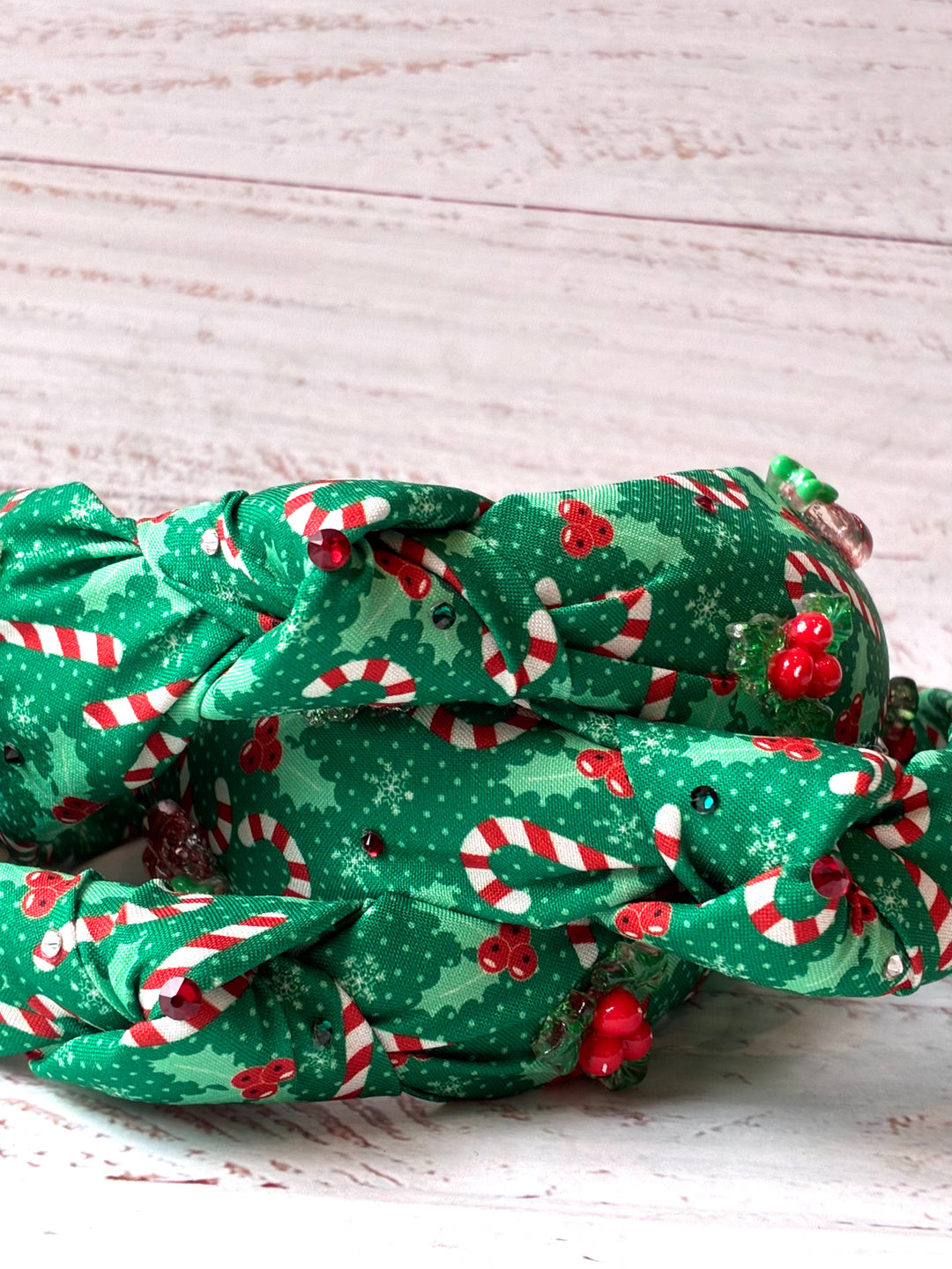 Headband | Green Candy Cane Headband | Bari Lynn Accessories