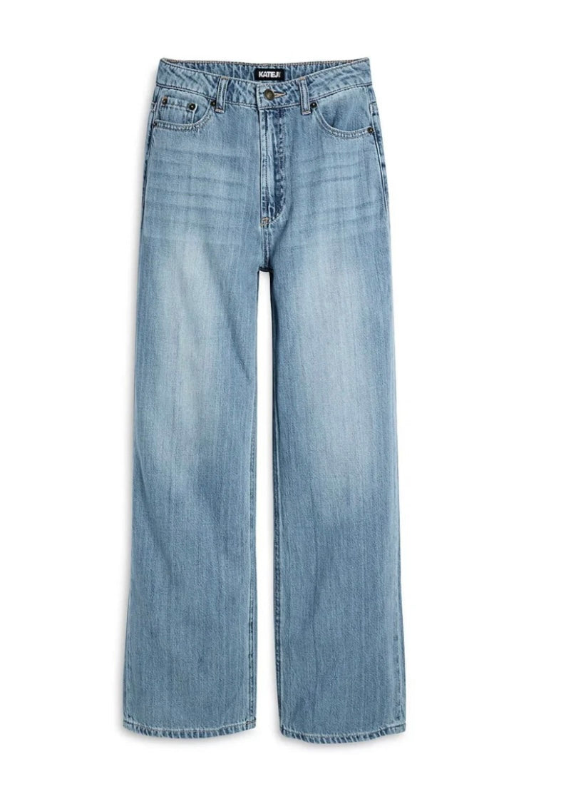 Tween Bottoms| Brooklyn Wide Leg - Light Wash Denim | Katie J NYC