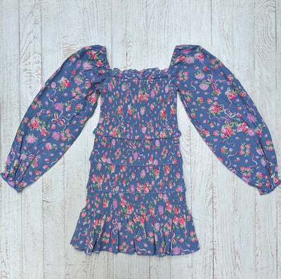 Tween Dresses | Laila Dress in Vintage Blue Bow Floral | Katie J NYC