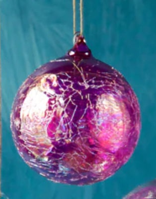 Holiday Ornaments | Ripple Iridescent Ball - assorted | 180 Degrees