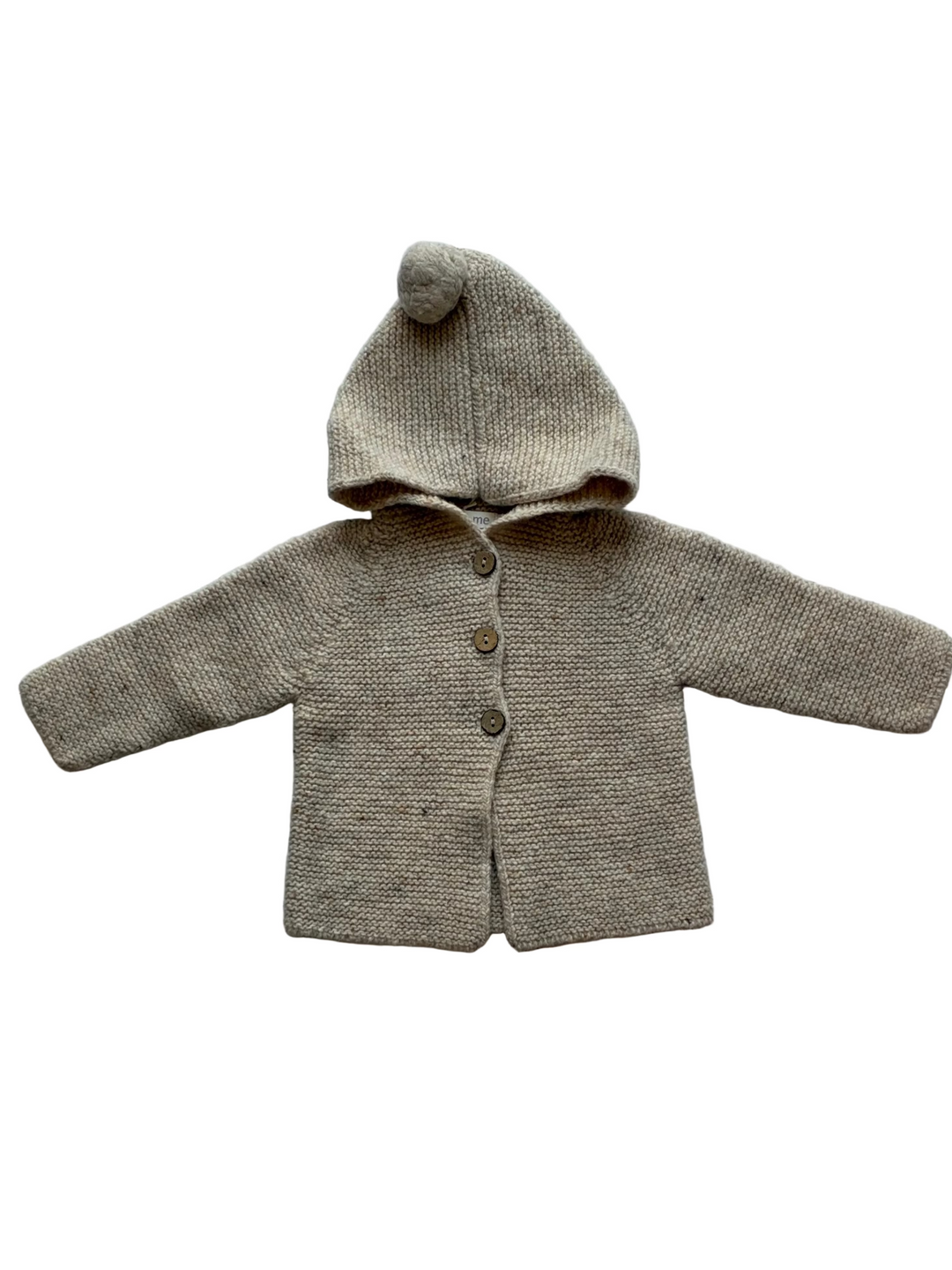 Baby Unisex Sweater | Knit Cardigan - Oat | Li and Me