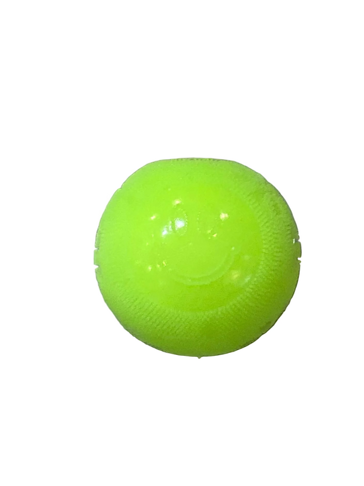 Squish Toys | Smiley Fuzz Ball Flower Power - Green | Little Trendy