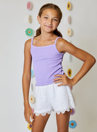 Tween Top | Ribbed Tank in Lilac | Design History