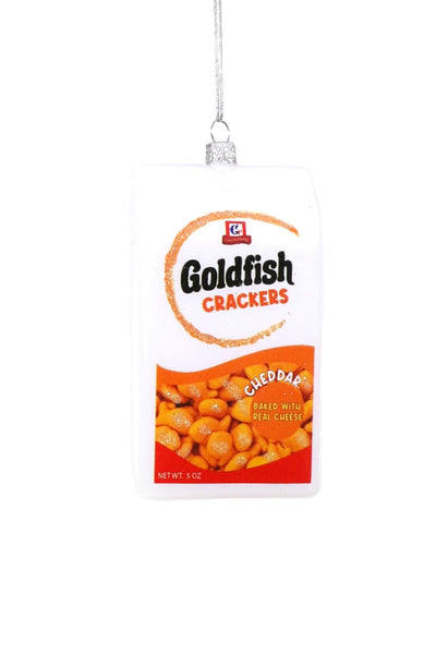 goldfish crackers ornament in the cheddar flavor. 