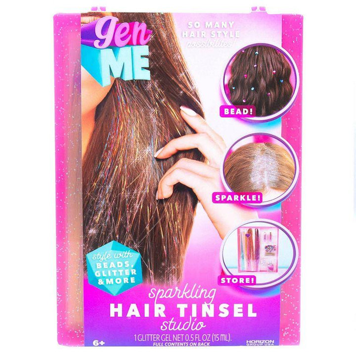 gen me hair tinsel studio, can add tinsel to your childs hair, beads and sprakles