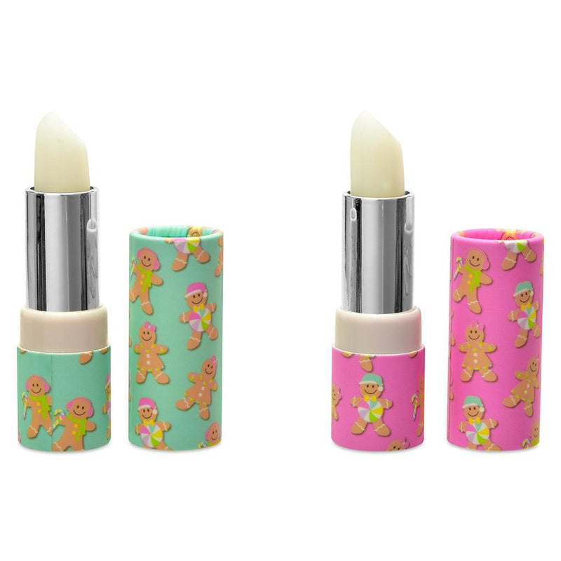 what the lip balms look like with their tops off. has a lipstick look but is a lip balm that goes on clear. 