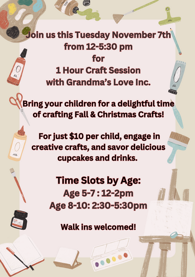 Event | Grandma's Love Fall & Christmas Craft Event| The Ridge Kids Events