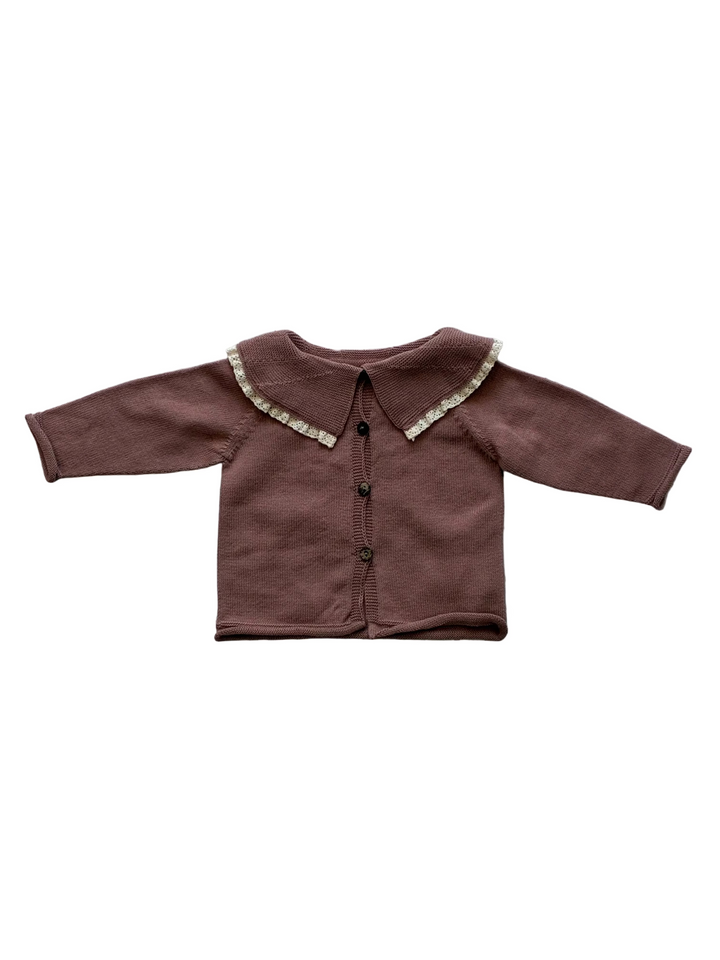 Baby Girl Sweater | Knit Collared Top- Bloom | Li and Me