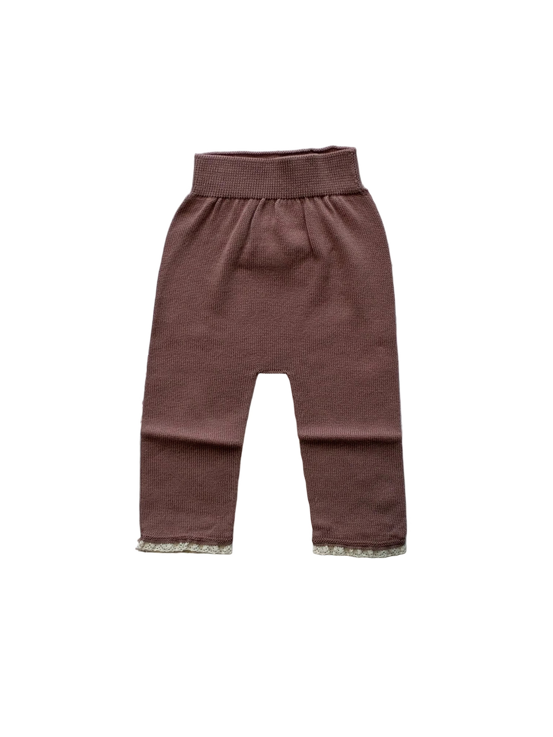 Baby Girl Bottoms | Knit Pants with Lace- Bloom | Li and Me