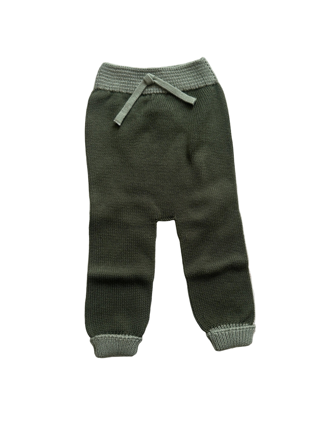 Baby Boy Bottoms | Knit Trousers- Forest Eucalyptus | Li and Me