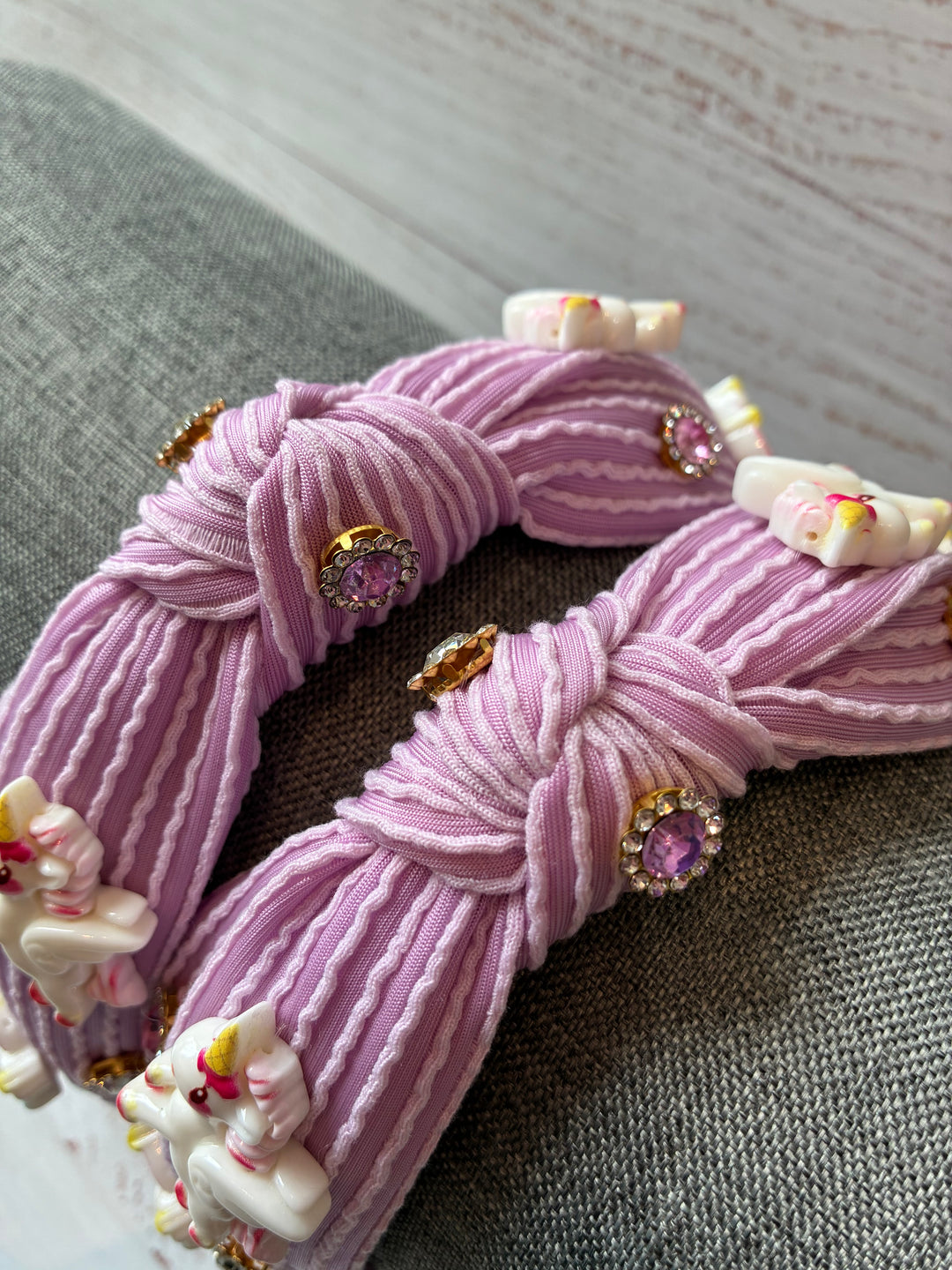 Headband | Lavender Knot Headband with Unicorn | Bari Lynn Accessories