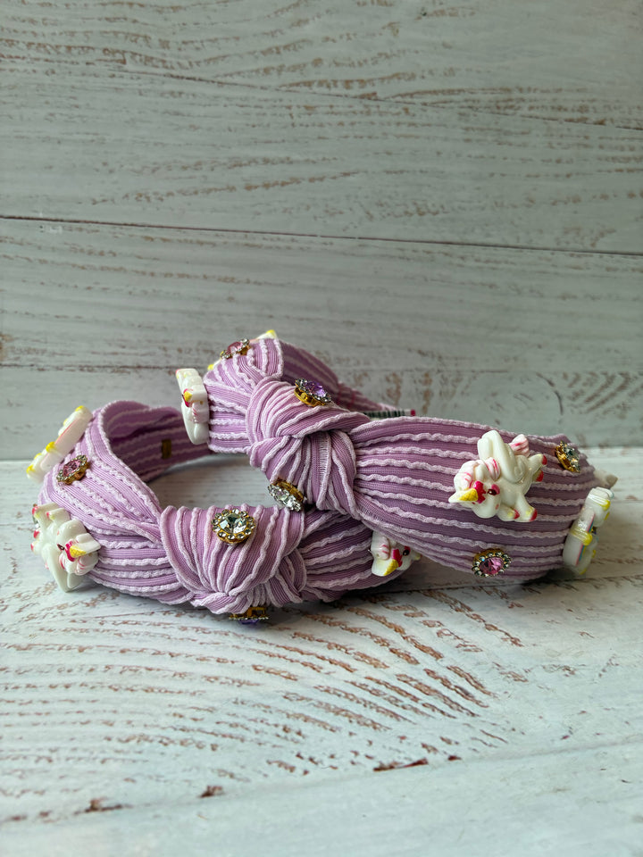 Headband | Lavender Knot Headband with Unicorn | Bari Lynn Accessories
