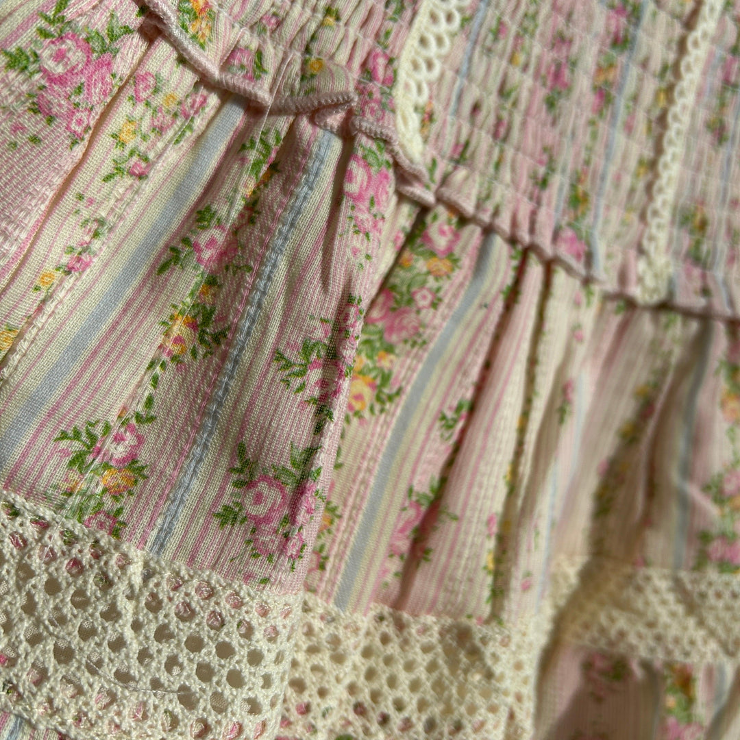 Tween Bottoms | Lara Skirt- Shabby Floral Stripe | Katie J NYC