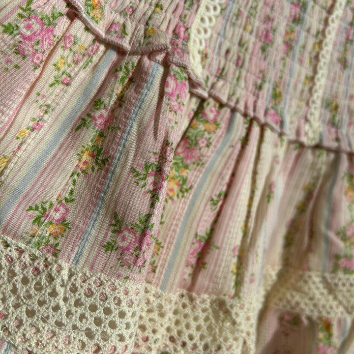 Tween Bottoms | Lara Skirt- Shabby Floral Stripe | Katie J NYC