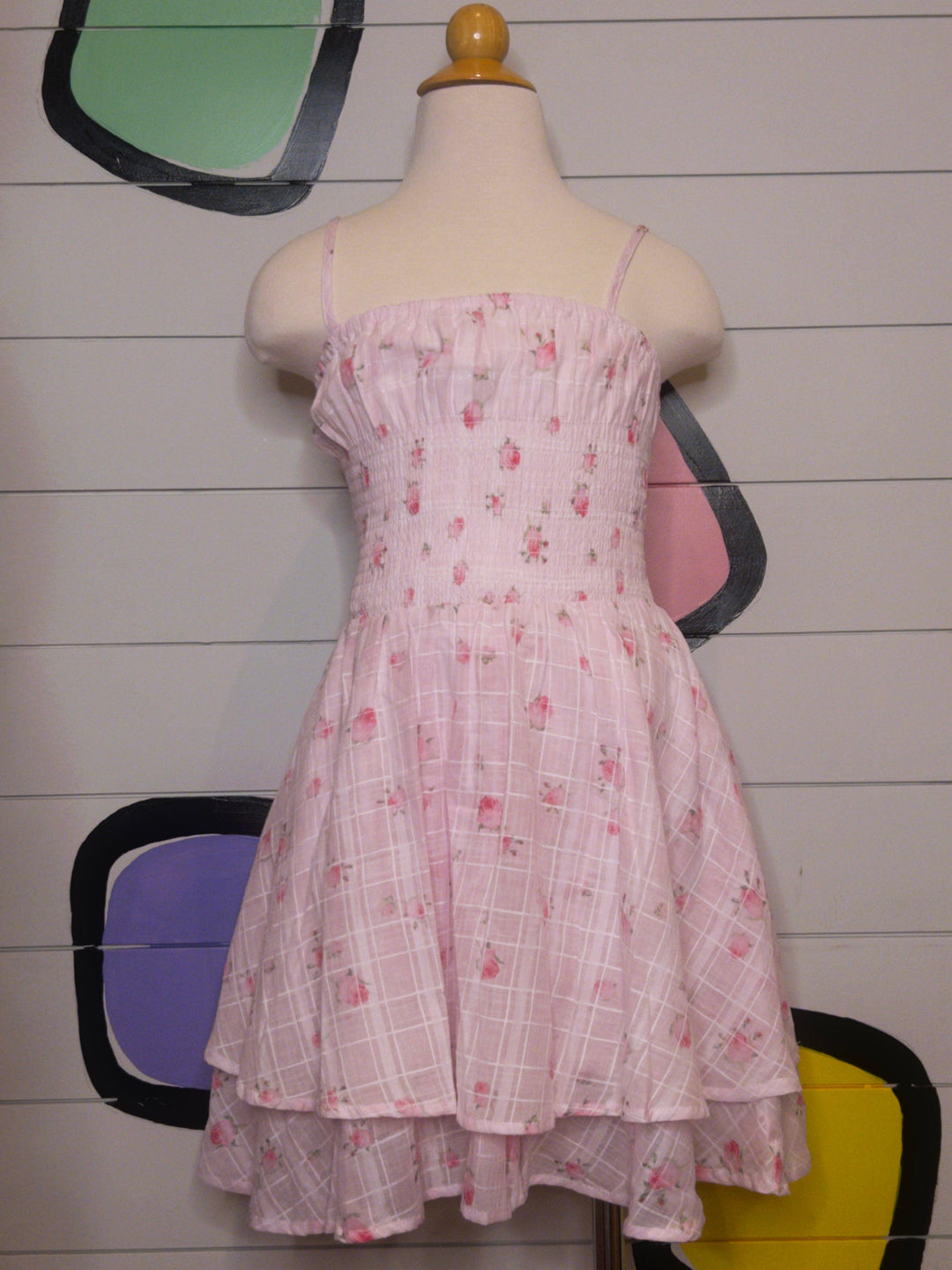 Tween Dresses | Perry- Pink Rosebud Plaid | Katie J NYC