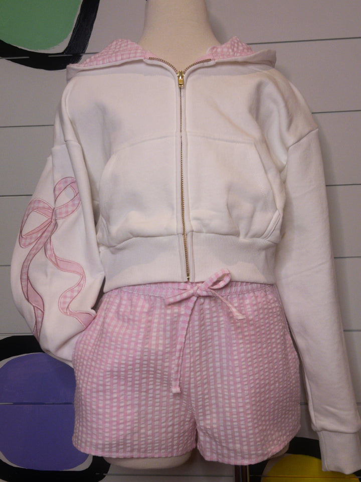 Tween Bottoms | Sailor Shorts : Seersucker- Baby Pink | Katie J NYC