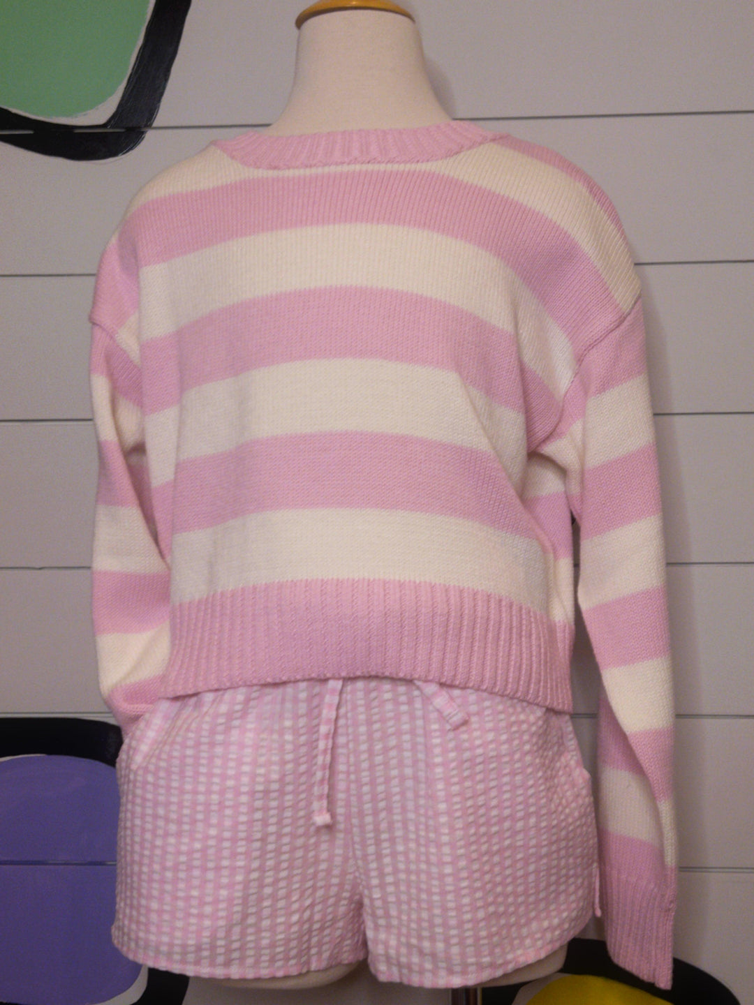 Tween Sweater | Megan Sweater- Pink and Natural | Katie J NYC