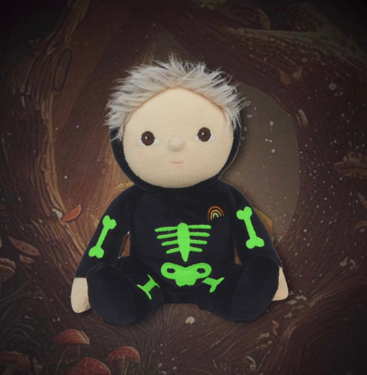 Heirloom Quality Toys | Dinky Dinkum Doll - Scully Skeleton- Black | Olli Ella