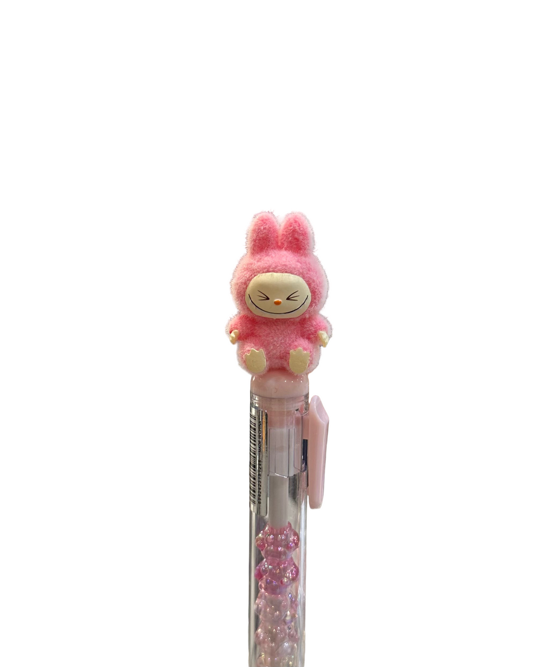 Creative Stationary | Gel Pen: Flocked Labubu Inspired- Hot Pink | Little Trendy