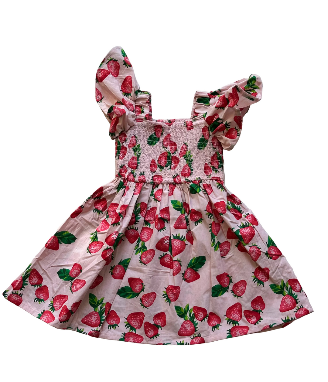 Girls Swimwear | Cover Up: Smocked Dress- Strawberry Bliss| Shade Critters