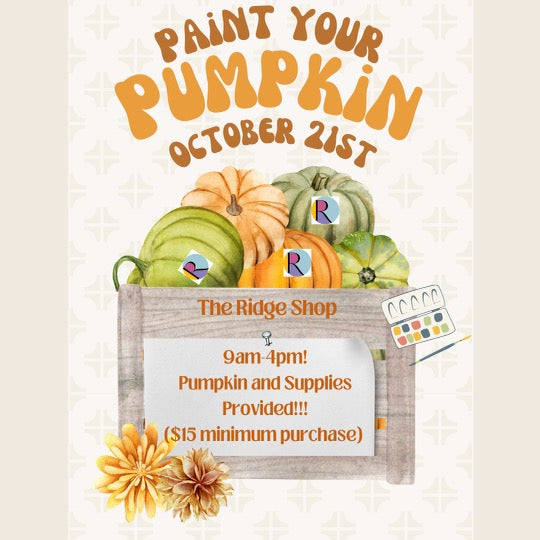 Event | Paint Your Pumpkin | The Ridge Workshop