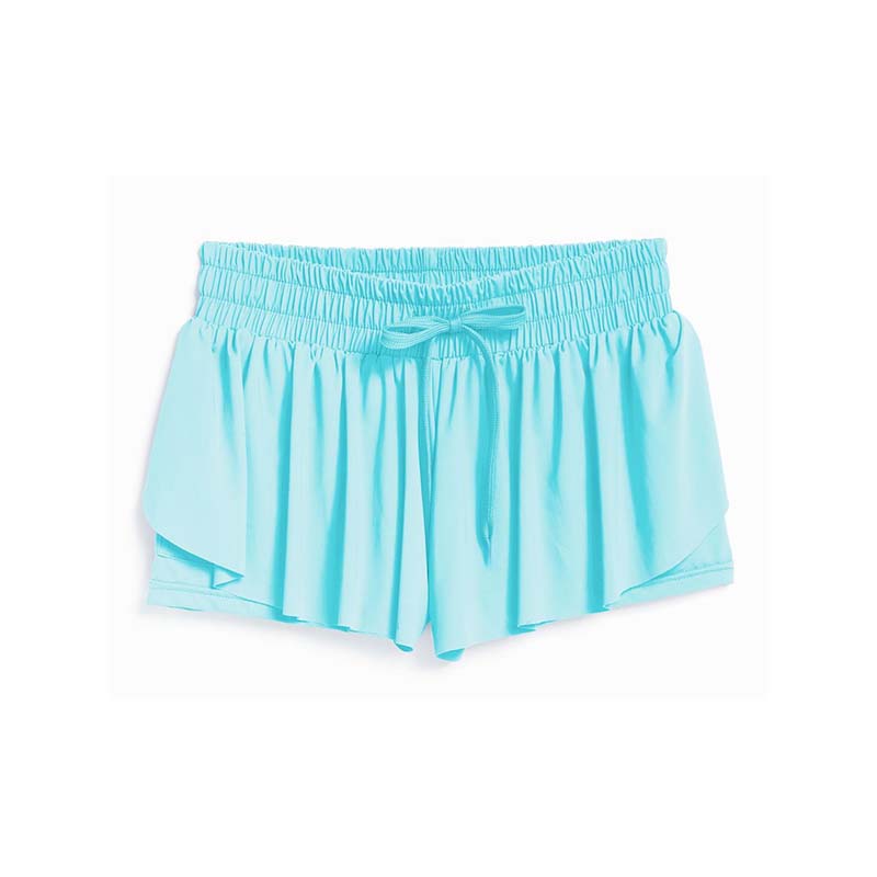 Light blue shorts on a white background