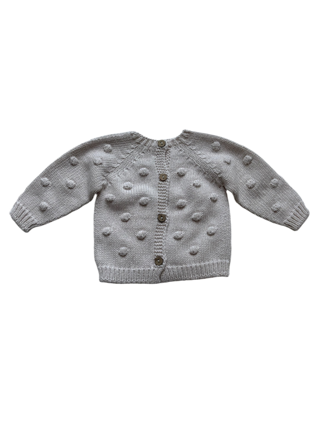 Knitted baby cardigan with button details 