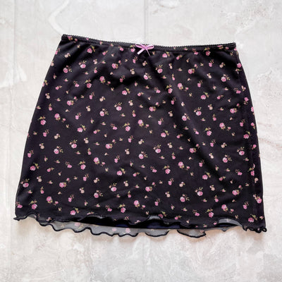 Tween Bottoms | Romi Skirt in Black Ditsy Floral Print | Katie J NYC